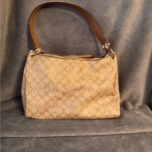 Coach Beige Signature Shoulder Bag